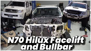 Toyota Hilux SR5 Facelift and Bullbar Conversion  Modified N70 KUN26 [upl. by Adniuqal]