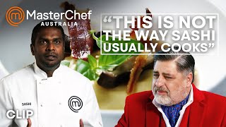 Sashi Cheliah Falls Behind  MasterChef Australia  MasterChef World [upl. by Johiah363]