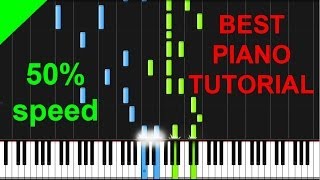 Resident Evil theme 50 speed piano tutorial [upl. by Lozano]