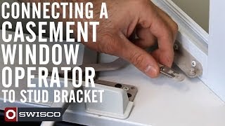 Connecting a casement window operator to stud bracket [upl. by Roda]