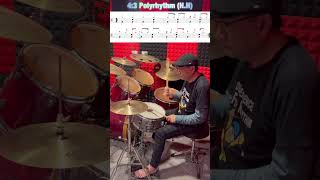 43 Polyrhythm groove 01  with drumless backing track shorts [upl. by Best]