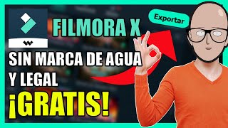 ▶ Filmora SIN MARCA de AGUA 100 Legal TRUCO 2022 💦 [upl. by Rysler]