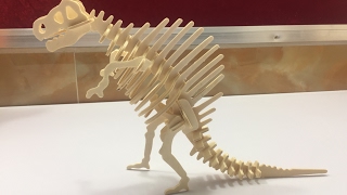 DIY Miniature Little Spinosaurus  Woodcraft Construction Kit [upl. by Nirol]