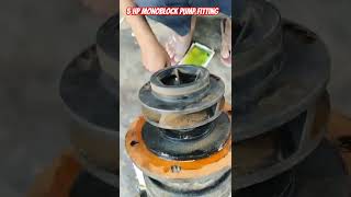 5 HP Crompton monoblock pump fitting  Crompton monoblock testing sortvideo youtubeshorts [upl. by Hagi]