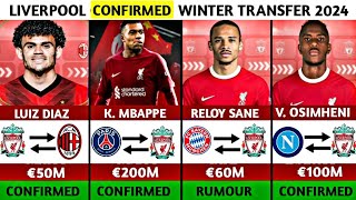 ⛔ LIVERPOOL ALL CONFIRMED ✅ AND RELEASE ❌ TRANSFER 2024 MPAPPE LUIZ DIAZ RELOY SANE OSIMHEN [upl. by Arinaid873]