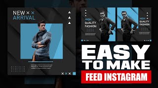 EASY Membuat design untuk feed instagram  Corel Draw [upl. by Esertap]