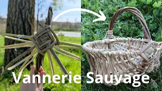 Comment faire la structure d’un panier sur arceau  Vannerie sauvage 3 [upl. by Anavahs]