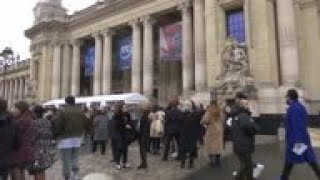 Fans pay tribute to late designer at Paris Chanel show [upl. by Assiran]