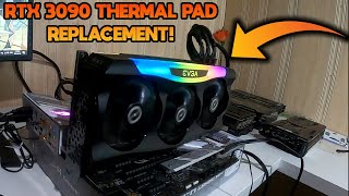 EVGA RTX 3090 FTW3 THERMAL PAD REPLACEMENT [upl. by Damali356]