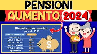 ✅AUMENTO PENSIONI 2024👉TABELLA UFFICIALE👉TUTTI I NUOVI IMPORTI da GENNAIO➕AUMENTI MINIME INVALIDI❗ [upl. by Bamford]