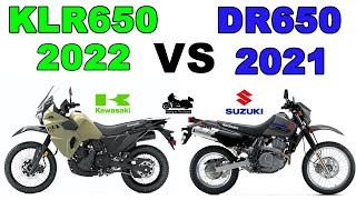 2022 Kawasaki KLR650 vs 2021 SUZUKI DR650 Which is Better for you [upl. by Wing]