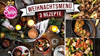 Weihnachts Menü 3 Rezeptideen  3 XMas Menu Ideas  Sallys Welt [upl. by Brandes]