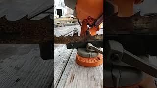 Bandsaw sawmill home made blade sharpener [upl. by O'Callaghan96]