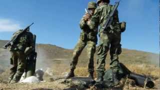 Hellenic Army mortars M30 42 in firing [upl. by Anaek801]