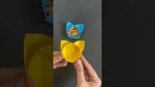 how to make paper box easy shorts papercraft youtubeshorts shortvideo trending origami [upl. by Akinnor]