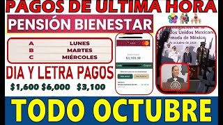 🎁SORPRESA TODO OCTUBRE💣BUENA Noticia YA DEPOSITARON PENSION BIENESTAR ¡RECIBE tu DINERO [upl. by Anaeg]