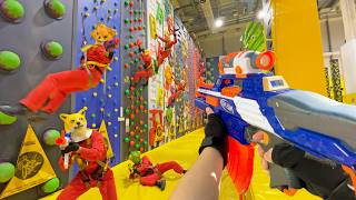 Nerf War  Amusement Park Battle 54 Nerf First Person Shooter [upl. by Klaus]