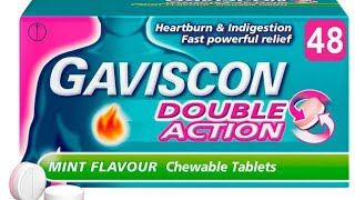 gaviscon double action chewable tablets Gavidcon medication medicine heart burn for acid reflux [upl. by Sitto]