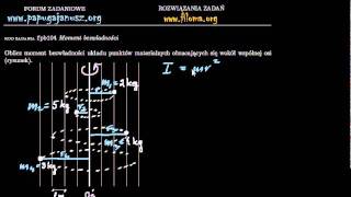 fpb104  Moment bezwładności  Zadanie z fizyki  filomaorg [upl. by Heilman]