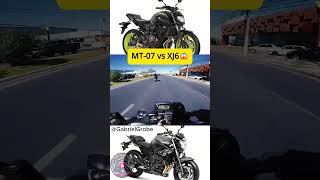 XJ6 vs MT07 yamaha xj6 mt07 automobile viralvideo viralshorts honda [upl. by Reinhardt]