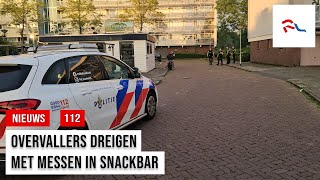 Overval op Dordtse snackbar daders dreigen met messen [upl. by Yul]