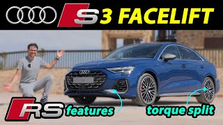 2025 Audi S3 facelift driving REVIEW with RS3 torque split [upl. by Particia]