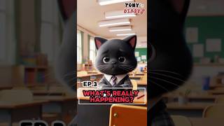 Tony’s Diary EP3 What’s Really Happening cat cartoon story blackcat family gossip friends [upl. by Shornick]