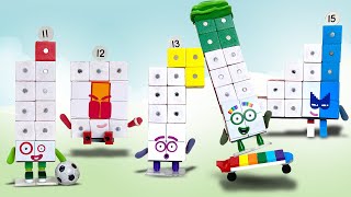 DIY Numberblocks Toys 11 to 15  Magnetic Cubes Poseable Figures  Keiths Toy Box [upl. by Eimrots557]