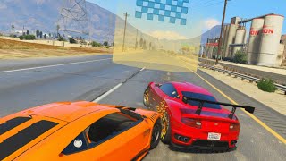 SUPER CLOSE FINISH GTA 5 Funny Moments [upl. by Ehttam]