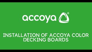 Installation of Accoya Color decking boards [upl. by Elik644]