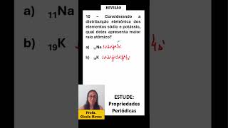 Revisão de Química 10 Qual apresenta maior raio atômico enem quimicaenem shorts [upl. by Zimmer31]