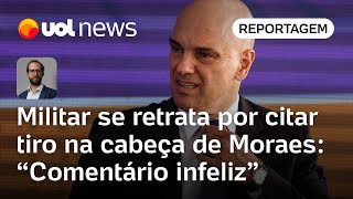 Militar se retrata por falar em tiro na cabeça de Moraes Comentário infeliz  Aguirre Talento [upl. by Paquito]