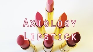 Axiology Lipstick Review and Swatches  Vegan Cruelty Free Non Toxic Lipstick [upl. by Novyaj]