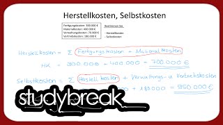 Herstellkosten Selbstkosten  Kosten und Leistungsrechnung [upl. by Cranston]