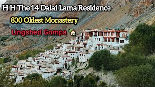 H H The 14 Dalai Lama blessingLingshed Gompa  800 Old MonasteryDalai Lama Residencetravelladakh [upl. by Lacee882]