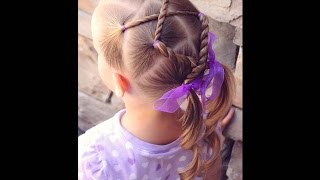 How to Cris Crossed Rope Twists into Pigtails Tutorial  Brown Haired Bliss [upl. by Margreta420]