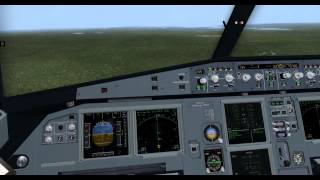 Xplane 10 A320 JARDesign CYHZ Halifax Canada turbulence and wind landing [upl. by Kristo]