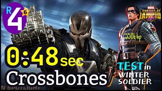 6 Crossbones 4 Rank No boost 48 sec  ROL  Winter Soldier 550k hp mcoc [upl. by Lashoh]