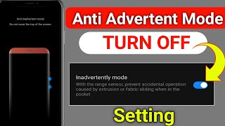 Anti Advertent mode Do not cover the top of the screen  Ant Advertent mode problem solved techno [upl. by Orabla]