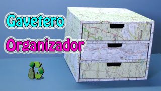 Como hacer Gavetero o Cajonera organizador Reciclaje Ecobrisa [upl. by Seravart193]