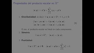 Álgebra GIE ETSIME UPM 2425  51 Producto escalar y norma [upl. by Elyrpa553]