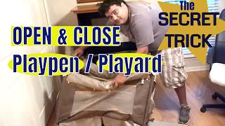 How to open and close a babys PLAYPEN WITH NO EFFORT [upl. by Argyle]