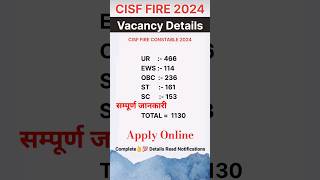 CISF Constable Fire Recruitment 2024 cisffireman cisfrecruitment2024 cisfnewvacancy motivation [upl. by Yaral771]