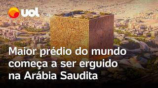 Mukaab maior prédio do mundo em formato de cubo começa a ser erguido na Arábia Saudita veja vídeo [upl. by Gwen]