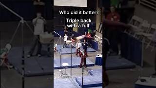 Who did it better 🤔 gymnasticshighlights artisticgymnastics gymnastics capcut capcutcaptions [upl. by Penney135]