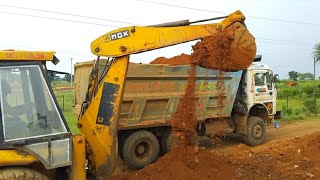 New TaTa Signa 3530 Tipper Bs6 Fresh Time Loading mud in 1JCB 3dx with Front Loader [upl. by Collimore]