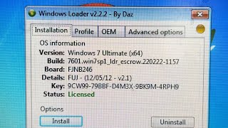 วิธี activate windows 7 windows loader [upl. by Ydda845]