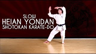 Heian Yondan SLOW  Shotokan KarateDo JKA [upl. by Oliviero185]