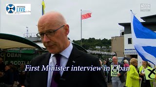 First Minister  John Swinney  Brief interview on visit to Oban  Argyll amp Bute [upl. by Nayab]