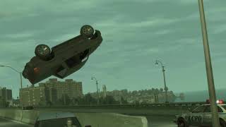 Grand Theft Auto IV  Car Chase Action amp Crashes Reupload [upl. by Bartlett570]